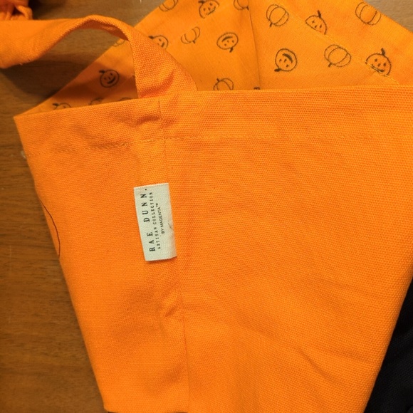 Rae Dunn Halloween candy bag - orange and print - Picture 3 of 3